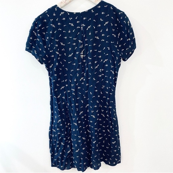 Reformation navy blue Musical note short romper - Picture 2 of 10